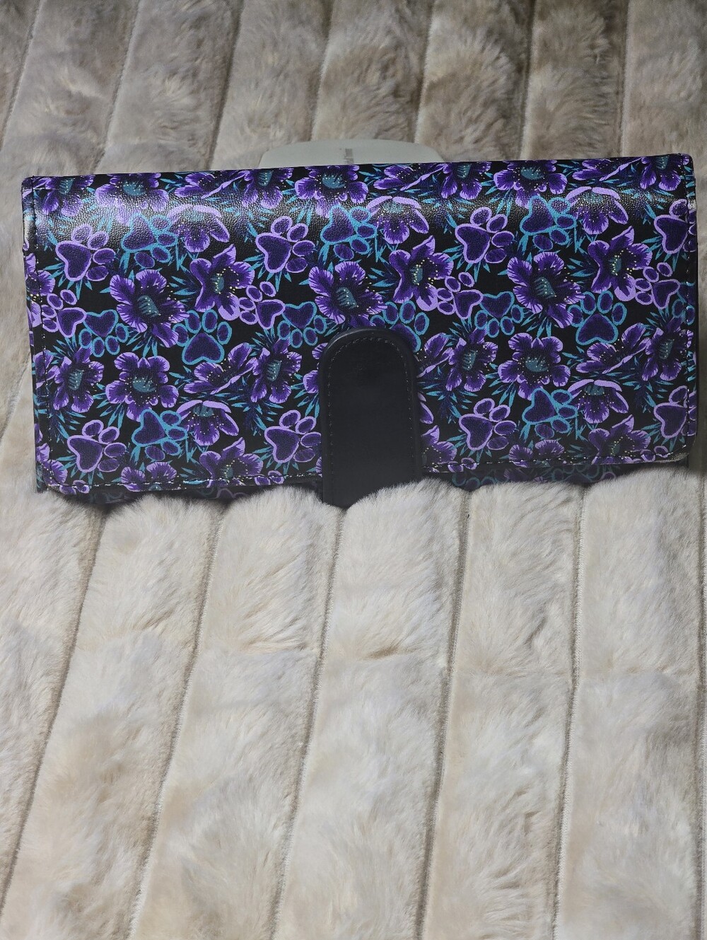 Floral Purple & Teal Women's Clutch Wallet
